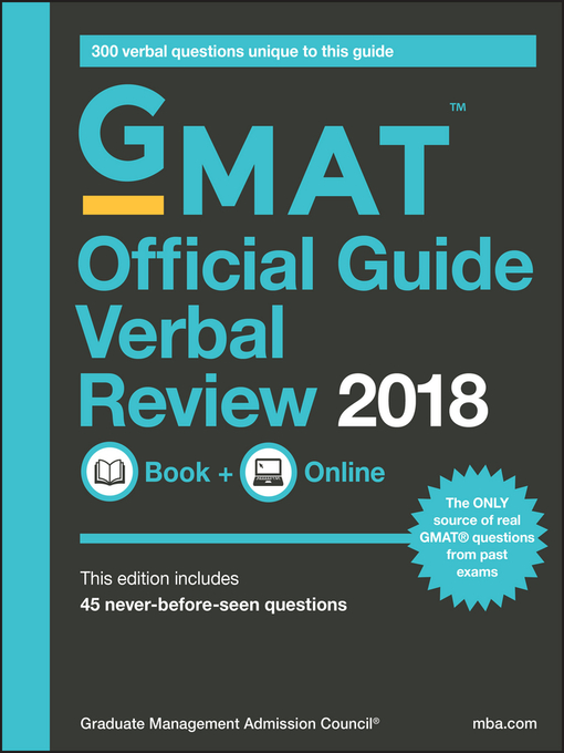 Title details for GMAT Official Guide 2018 Verbal Review by GMAC (Graduate Management Admission Council) - Available